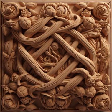 Patterns and decorations Challah Hallah 2 3d model